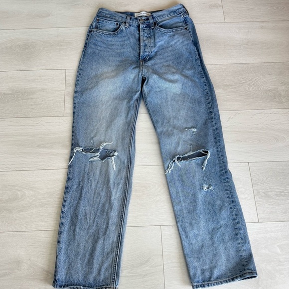 Aritzia Denim Forum Joni High Rise Loose High-waisted Size 27Jeans 29 Length - Picture 1 of 10